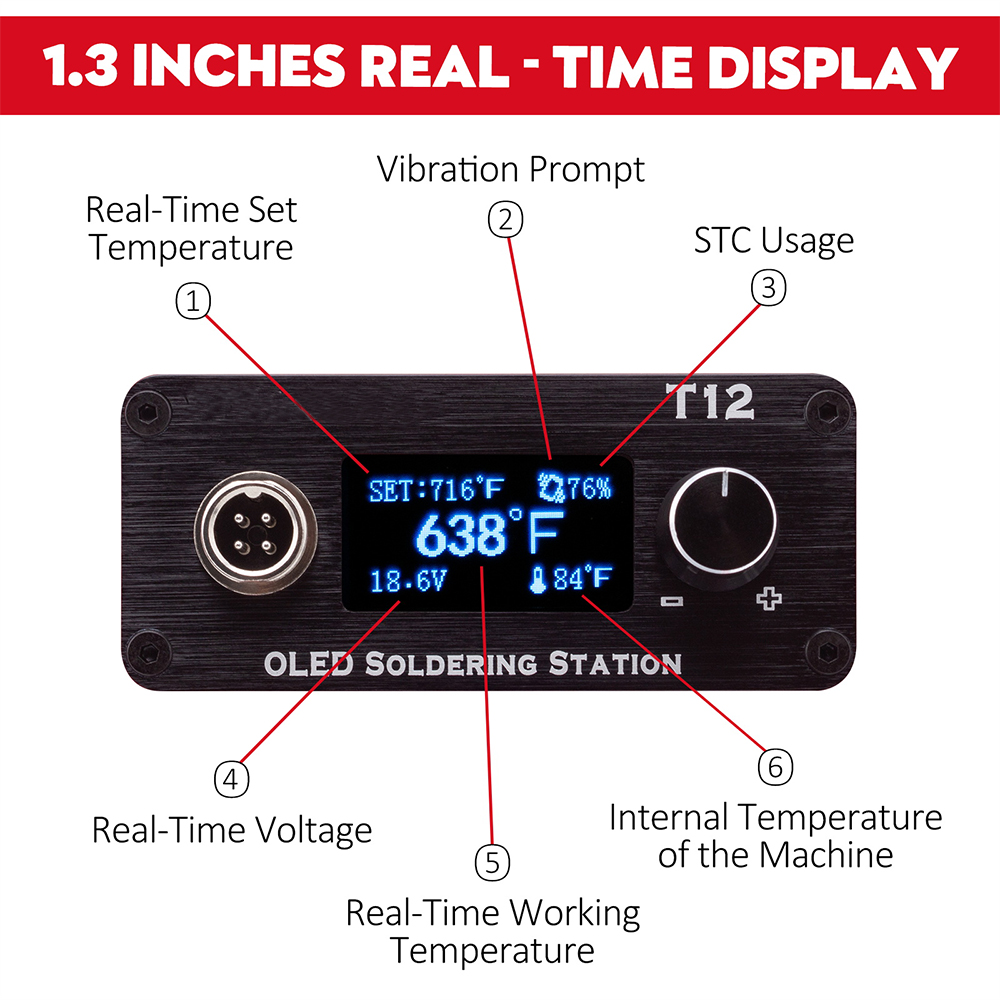 Estação de ferro de solda oled - Soldering Station T12 Oled avaliação e preço